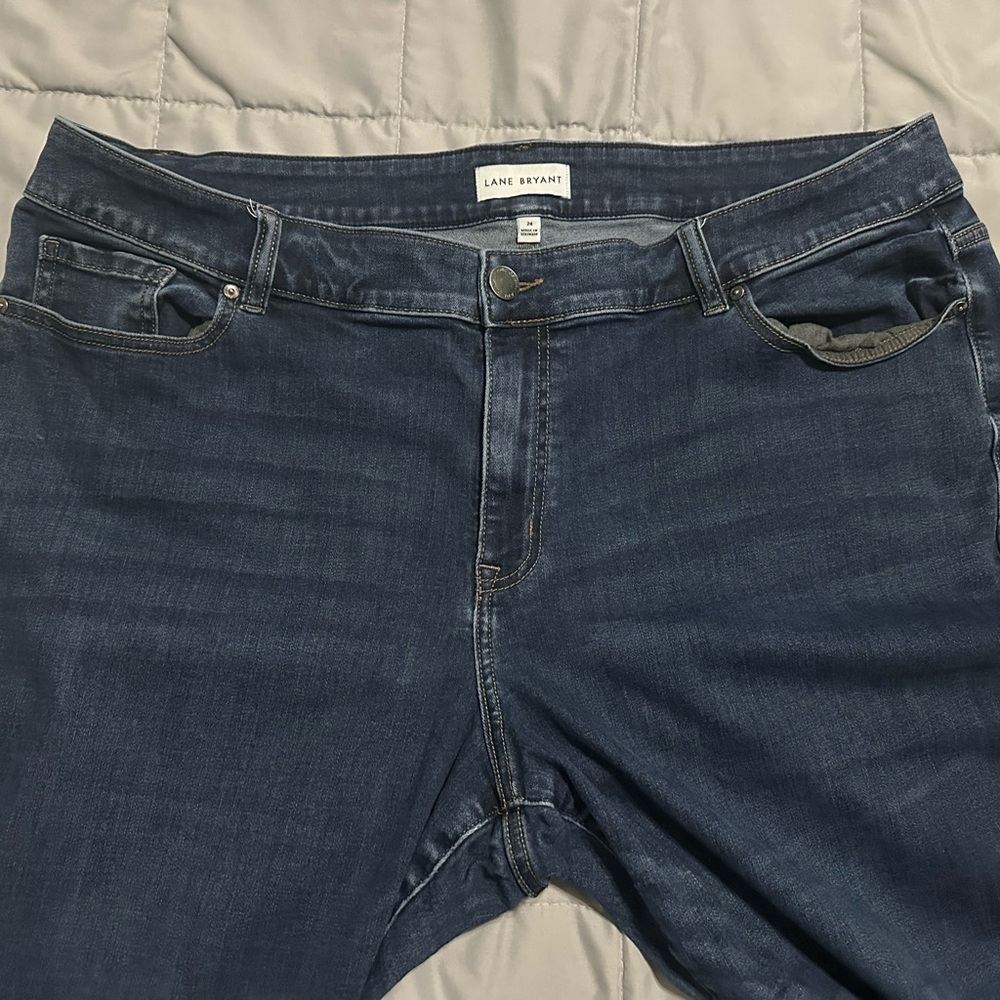 Lane Bryant Dark Blue high rise boot jeans - Picture 2 of 6